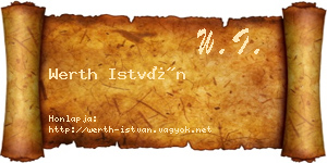 Werth István névjegykártya
